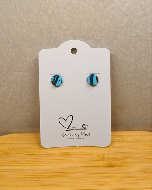 Handmade polymer clay stud earrings on sterling silver posts