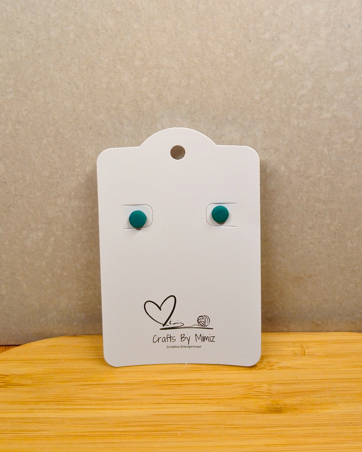 Handmade polymer clay stud earrings on sterling silver posts
