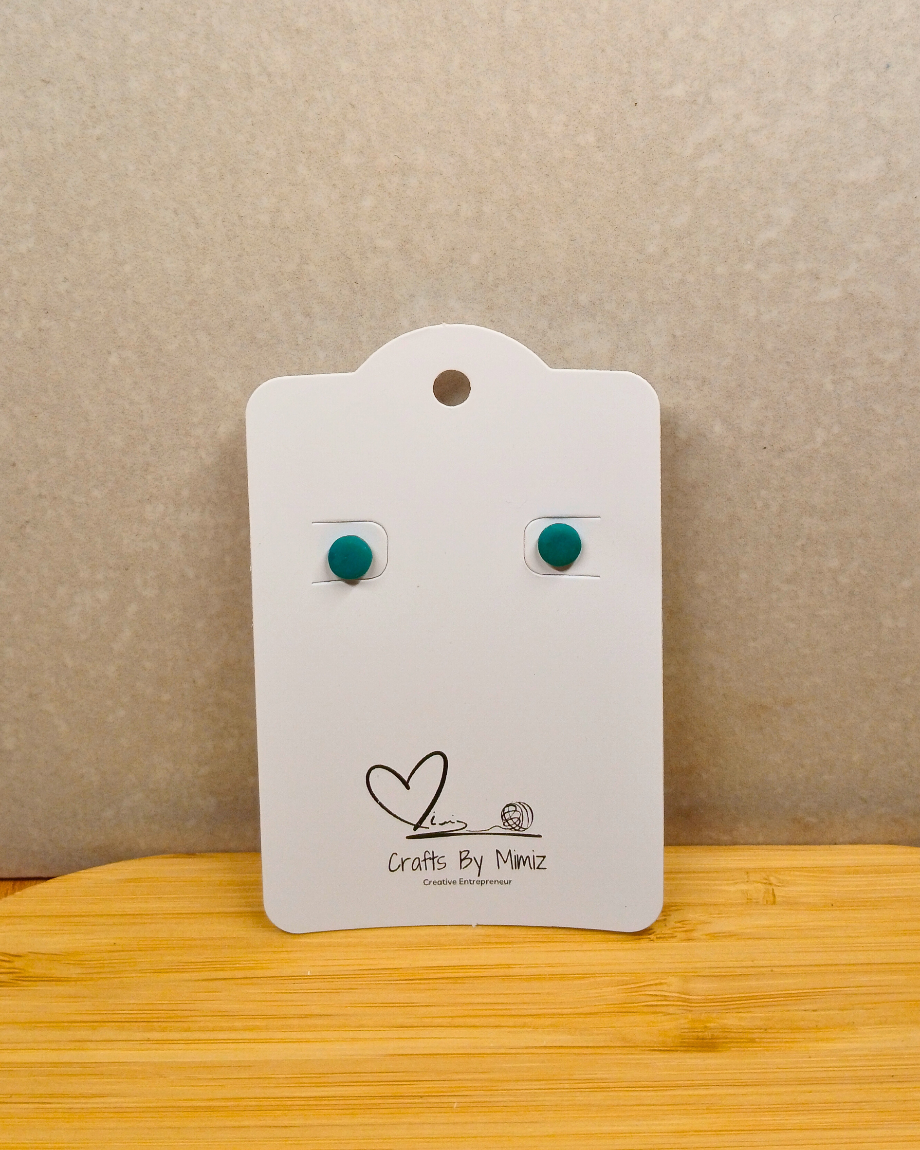 Handmade polymer clay stud earrings on sterling silver posts