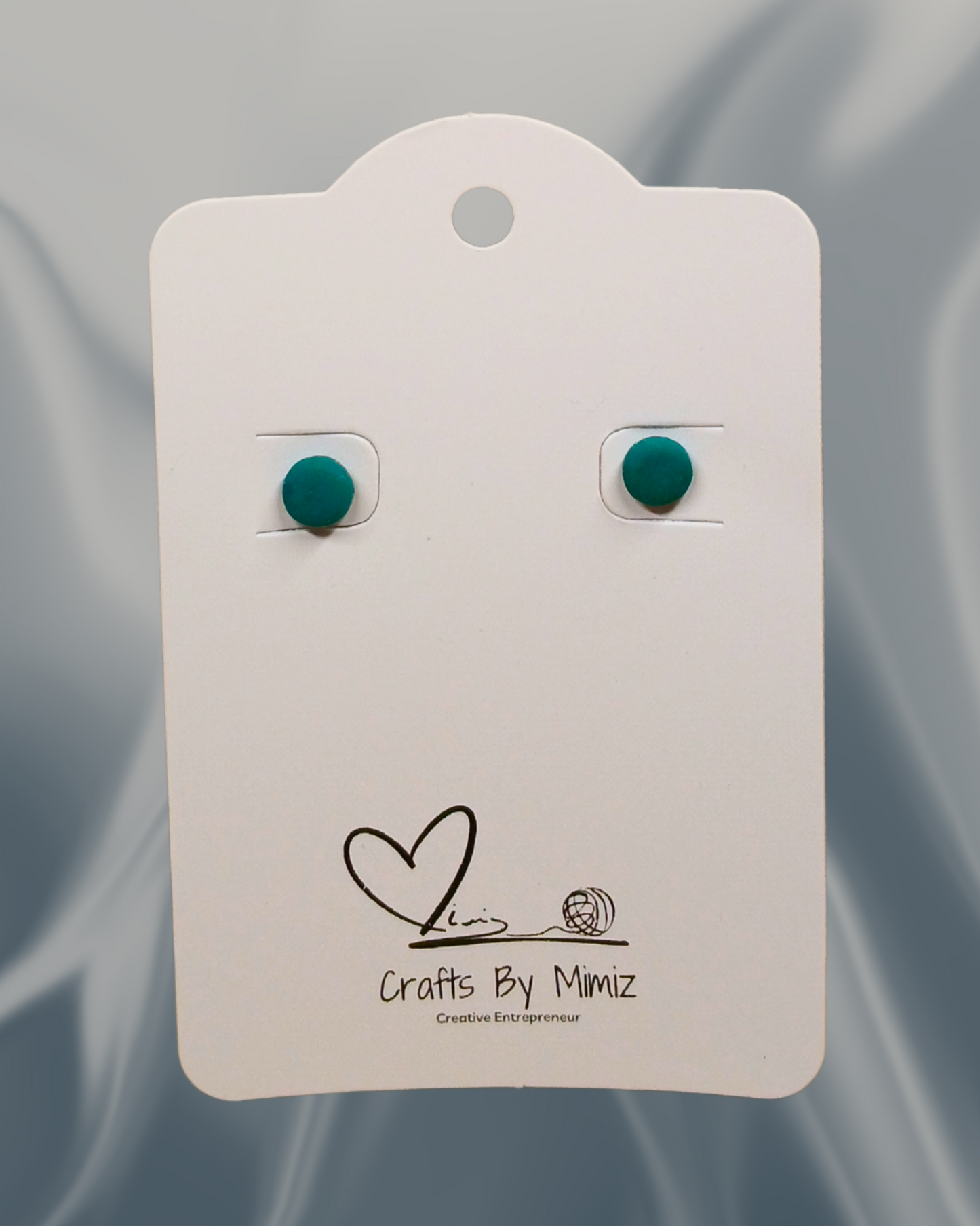 Handmade polymer clay stud earrings on sterling silver posts