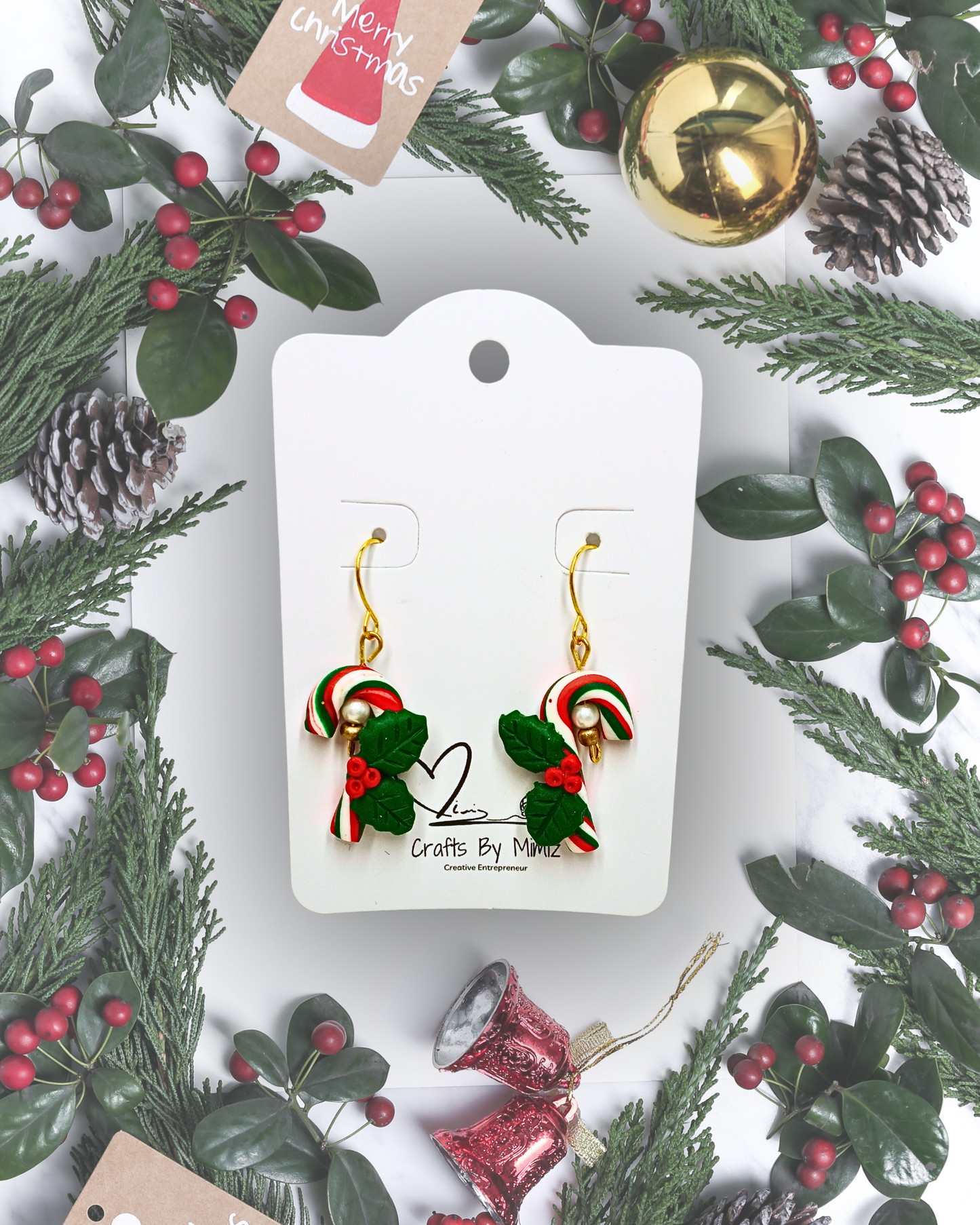 Christmas Candy Cane Hoops