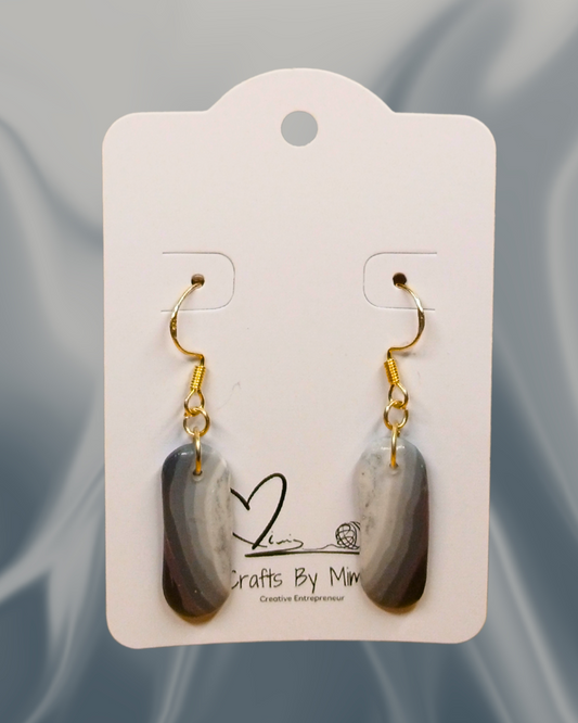 Lunar Veins Oval Hoops