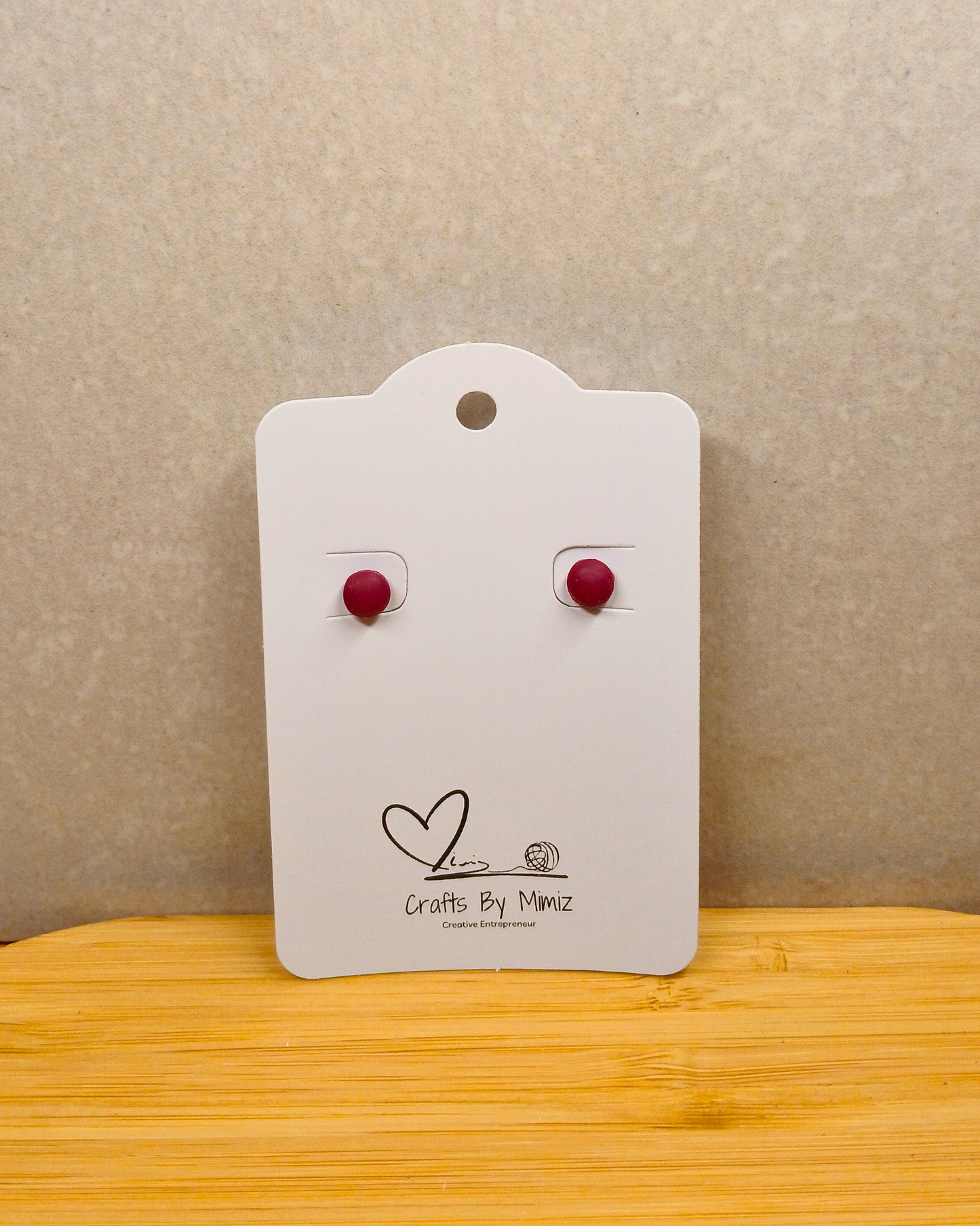 Handmade polymer clay stud earrings on sterling silver posts