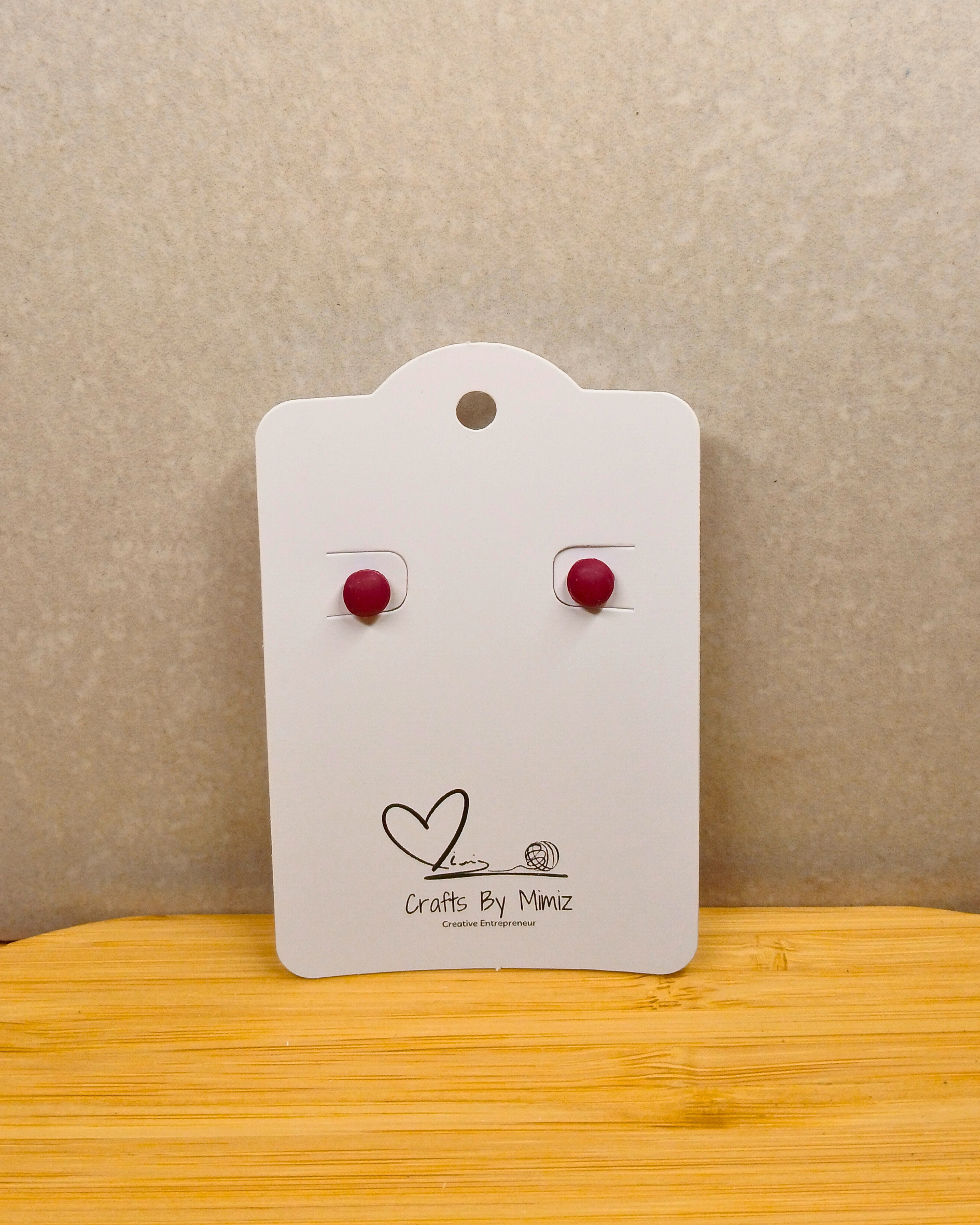 Handmade polymer clay stud earrings on sterling silver posts