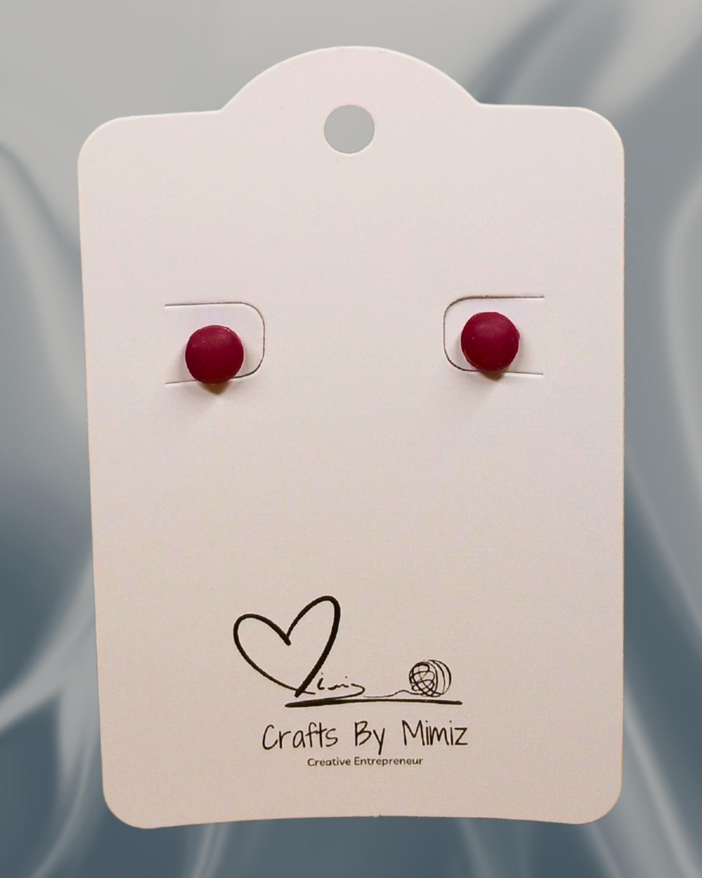 Handmade polymer clay stud earrings on sterling silver posts