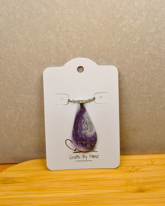 Violet Drop Pendant Necklace