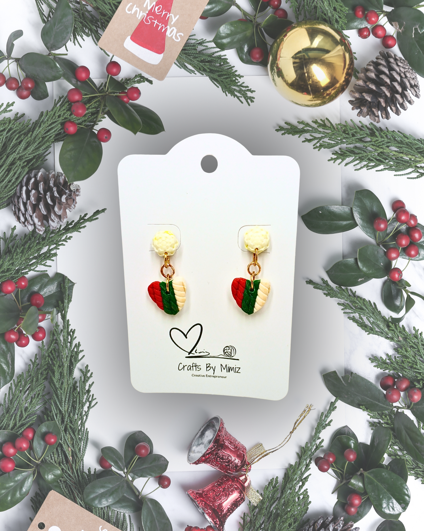 Christmas Knitted Studs